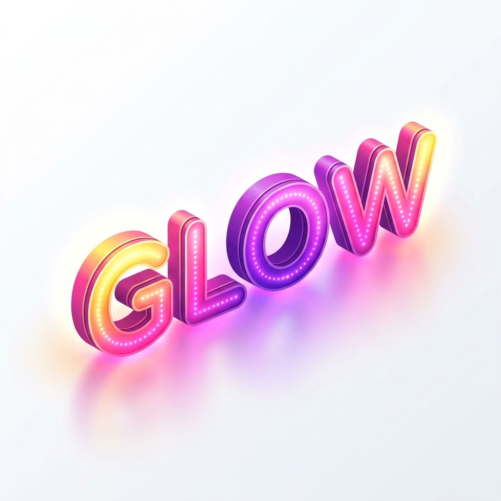 LED Glow Sign Vector